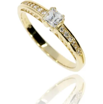 Prsten Zlatnictví Helios Zlatý zirkonový prsten B38930