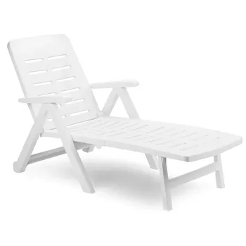 Zahradní lehátko BIBL Smeraldo zahradní plastové polohovací lehátko