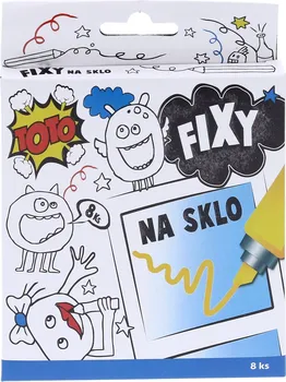 Speciální výtvarná barva Wiky Fixy na sklo 8 ks