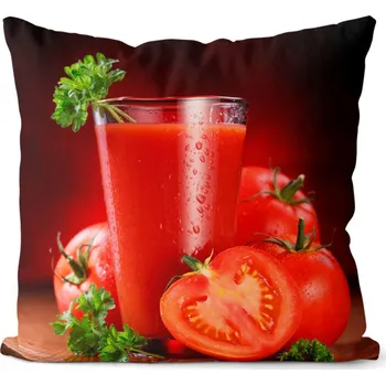 Dekorativní polštářek Polštář Rajčatový džus 40x40 cm (Velikost: 40 x 40 cm)