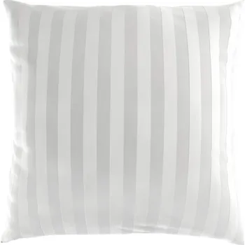 Povlečení Povlak na polštář saténový s proužkem BÍLÝ - 50x50cm