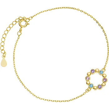 Náramek Olivie Stříbrný náramek KRUH GOLD 5206 Ag 925; ≤1,8 g.