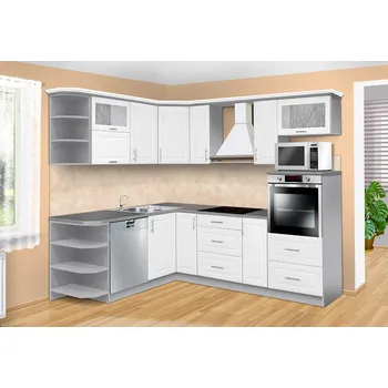 Kuchyňská linka Nabytekmorava Levná kuchyňská linka MODENA E barva kuchyně: šedá/bílá, příplatky: navíc pracovní deska+těsnící lišta+koncovky