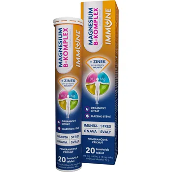 Glenmark Magnesium B-Komplex Immune pomeranč 20 tbl.