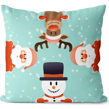 Dekorativní polštářek Polštář Vánoční panáčci 40x40 cm (Velikost: 40 x 40 cm)
