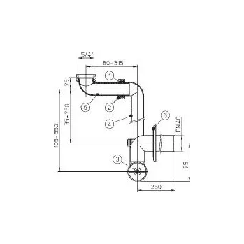 Sifon Jika Classic line Sifon umyvadlový bílá H8942460000001