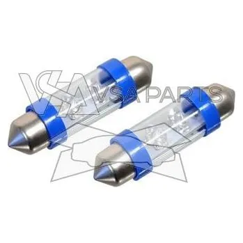 Autožárovka COMPASS Žárovka 12V 4LED SV8,5 11x39 (2 ks), modrá