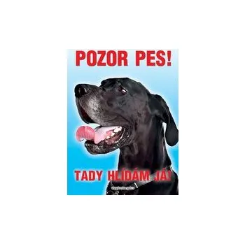 Grel nálepka pozor pes německá doga