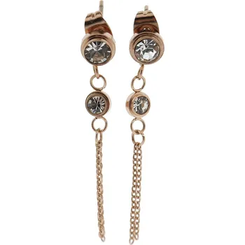 Náušnice Naušnice bronzové barvy s kamínky