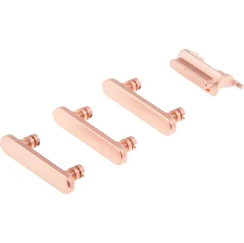 Náhradní kryt pro mobilní telefon Sada postranních tlačítek / tlačítka pro Apple iPhone 8 (Power + Volume + Mute) - bílá - kvalita A+