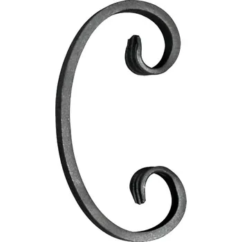 Příslušenství pro plot Prvek ve tvaru C - hladký, 12x6 mm, 120x70 mm