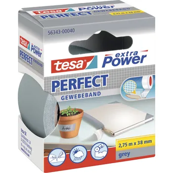 Izolační páska tesa PERFECT 56343-00040-03 páska se skelným vláknem tesa® Extra Power šedá (d x š) 2.75 m x 38 mm 1 ks