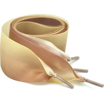 Tkaničky do bot Saténové stuhové tkaničky do bot, jeden pár - Zlato hnědé, 120 cm