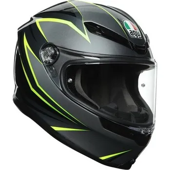 Helma na motorku AGV AGV K6 Flash sportovně-cestovní helma šedá/limetková vel.XS XS