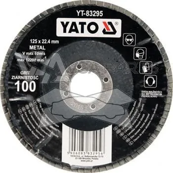 Pilový kotouč YATO Kotouč lamelový brusný P120, vypouklý, zrnitost 120