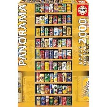 Puzzle Puzzle Panorama Soft Cans Educa 2000 dílků
