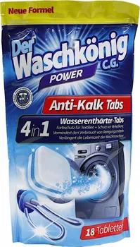 Změkčovač vody Der Waschkönig Anti-Kalk Tabs 4v1 tablety proti vodnímu kameni v pračce 18 ks