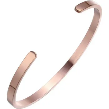 Náramek Šperky4U Zlacený ocelový náramek otevřený, šíře 4 mm - OPA1487RD-4