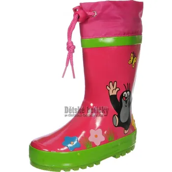 Dívčí obuv Pidilidi PL17 holínky Krteček růžová 24