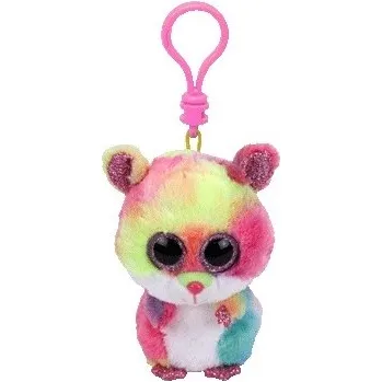 Hračka Ty Beanie Boos RODNEY - barevný křeček, 8,5 cm small 3˝