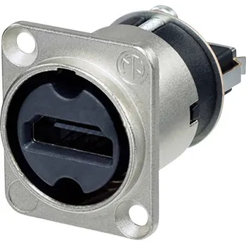 Elektrická zásuvka Neutrik NAHDMI-W HDMI konektor přírubová zásuvka, rovná Pólů: 19 stříbrná 1 ks