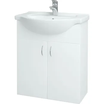 Koupelnový nábytek Dřevojas - Umyvadlová skříňka PLUTO SZD2 65 - N01 Bílá lesk / N01 Bílá lesk 52341