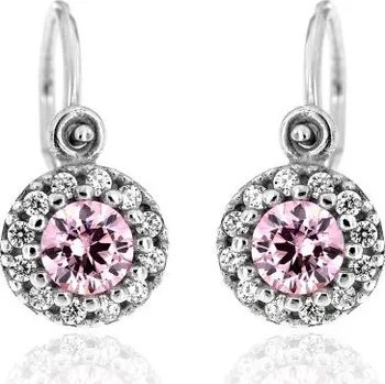 Náušnice Zlatnictví U Kostela Dětské náušnice s růžovým kamínkem 711RB 528335847