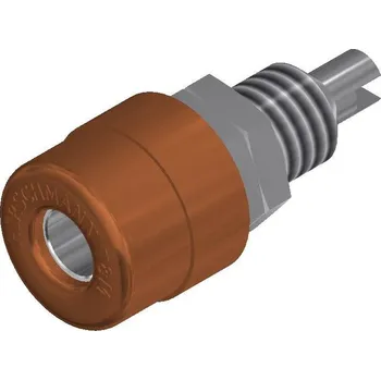 Krokosvorka SKS Hirschmann BIL 20 zdířka pro banánek zásuvka, vestavná vertikální Ø pin: 4 mm hnědá 1 ks