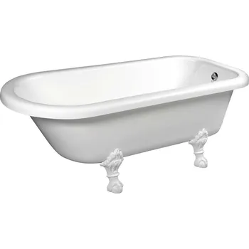 Vana Polysan FOXTROT volně stojící vana bílá 170x75x64 cm, nohy bílé (68112)