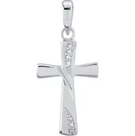 Stříbrný přívěsek křížek Peres se zirkony FW3967