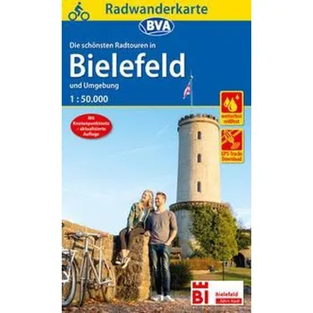 Radwanderkarte BVA Radwandern in Bielefeld und Umgebung 1:50.000, reiß- und wetterfest, GPS-Tracks Download [DE] (2021, Karta, BVA Bielefelder Verlag)