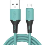 Datový kabel micro USB KAKU Skin Feel (KSC-393) 3,2A 1m - tyrkysový