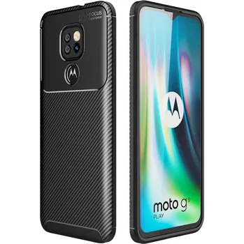 Telefonní příslušenství Kryt Motorola Moto G9 Play / E7 Plus case Armored Shockproof Carbon Fiber black