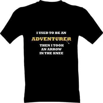 Tričko s potiskem Skyrim dobrodruh pánské