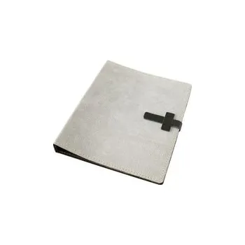 Kožený šanon - kůže šedá semiš