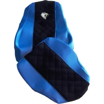 Potah sedadla Autopotahy kožené+manšestr pro VOLVO FH 2008-2012, modro-černá barva (č. 111)