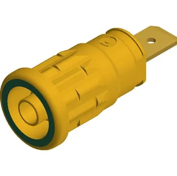Krokosvorka SKS Hirschmann SEP 2620 F6,3 bezpečnostní laboratorní zásuvka zásuvka, vestavná vertikální Ø pin: 4 mm žlutá, zelená 1 ks