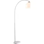 Globo 58227 stojací lampa Newcastle 1x40W | E27 - vypínač na těle, nastavitelná výška, bílá, matný nikl + sada - Trio LED žárovka 2x10W | E27 | 3000K | 806lm