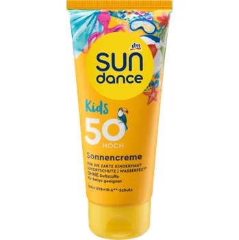 Přípravek na opalování SUNDANCE DĚTSKÝ KRÉM NA OPALOVÁNÍ OF50 100ml NĚMECKO!