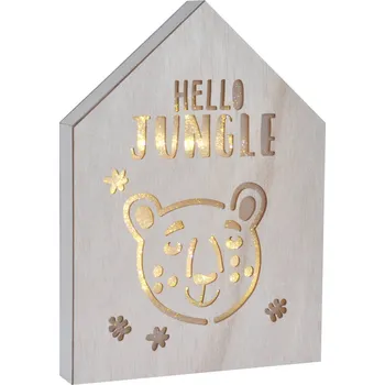 Douceur d'intérieur Dekorace s LED podsvícením, 20 x 27,5 cm, panter