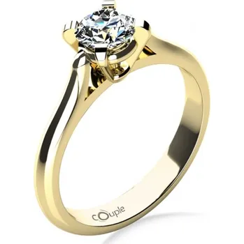 Šperk Couple, Zásnubní prsten Grace, žluté zlato se zirkonem, vel. 50, prům. 15.9 mm, 585-68-1-4082.0Z00.0.50.001