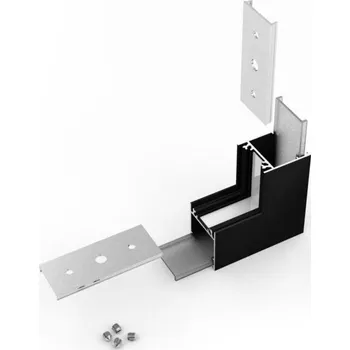 LED lišta Spojka rohová WIRELI LINEA20 - 270° VERTIKÁLNÍ černá anoda, ks