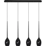 Azzardo AZ0100 stropní závěsné svítidlo Izza 4x50W | E14 | IP20 - černá + STOLNÍ OTOČNÝ VENTILÁTOR BERGEN - NASTAVITELNÝ, BÍLÝ