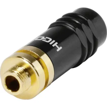 Elektrická zásuvka Hicon HI-J35S-SCREW-F jack konektor 3.5 mm zásuvka, rovná Pólů: 3 stereo černá 1 ks
