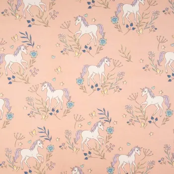 Úplet 21681 nude, jednorožci na louce, š.155