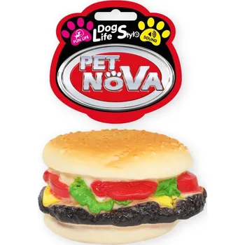 Hračka pro psa Pet Nova Burger pískací 9cm