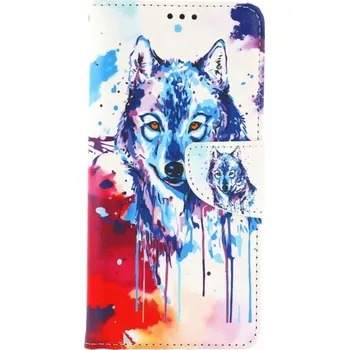 Pouzdro na mobilní telefon Pouzdro Samsung A52 knížkové Kresba vlka (kryt neboli obal na Samsung A52)