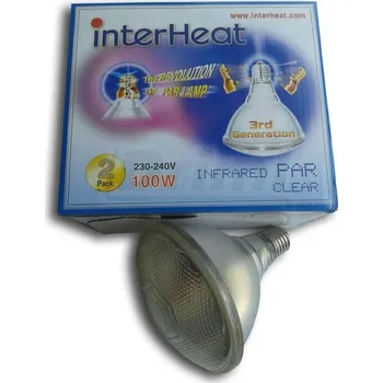 Chov hospodářského zvířete Infražárovka Interheat 100W, 2ks, úsporná čirá, TOP kvalita