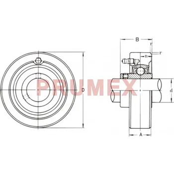 Asahi UCC 210 ložisková jednotka