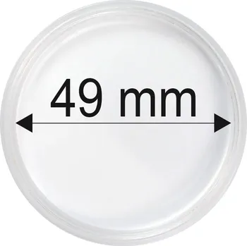Plastové kapsle na mince o průměru 49 mm - 10 ks